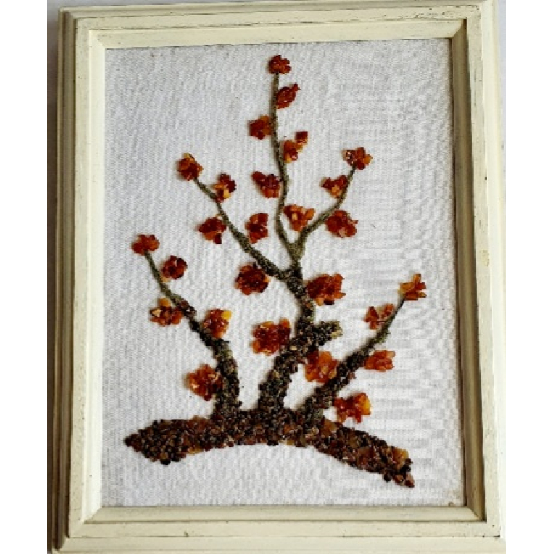 Wandversiering met halfedelstenen en/of edelstenen